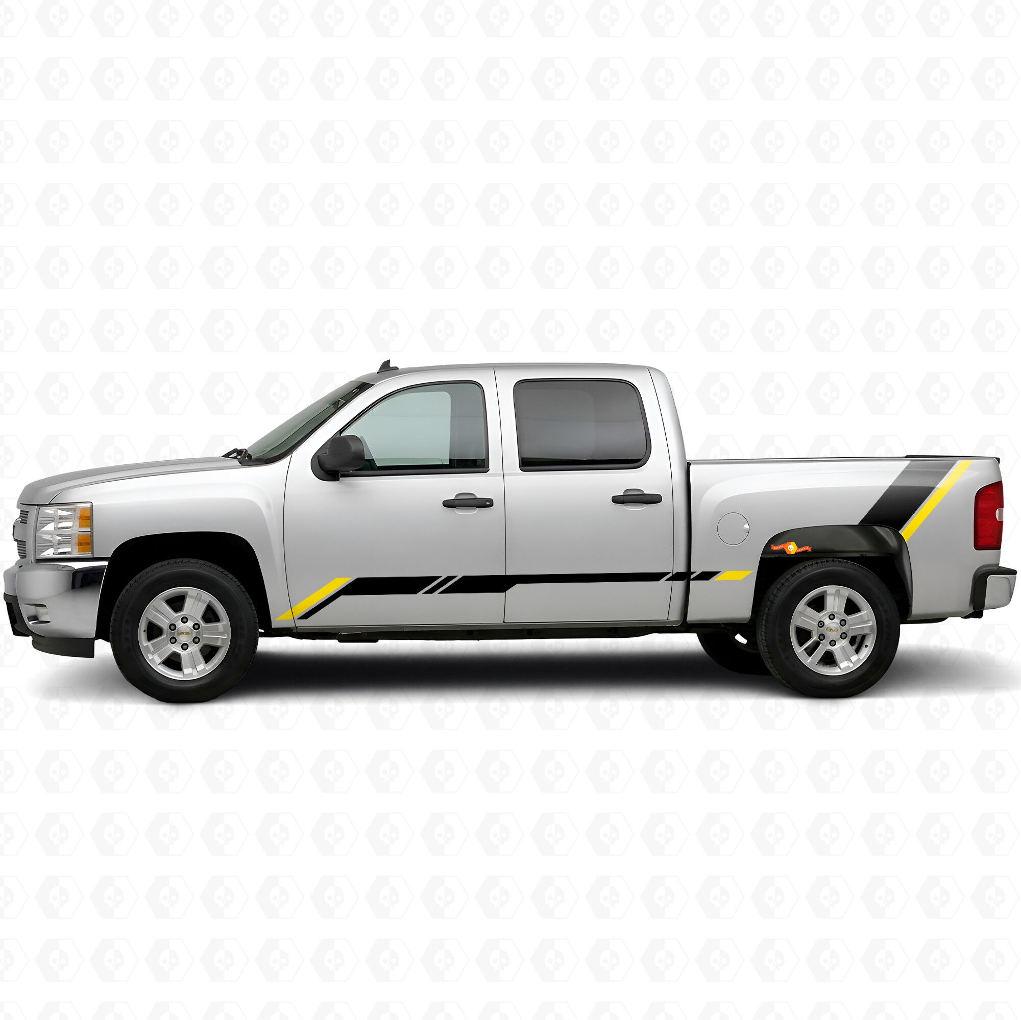 Strisce in Vinile con Accento Rialzato per Porte e Fiancate per Chevrolet Silverado 1500 GMT900 2007-2013
