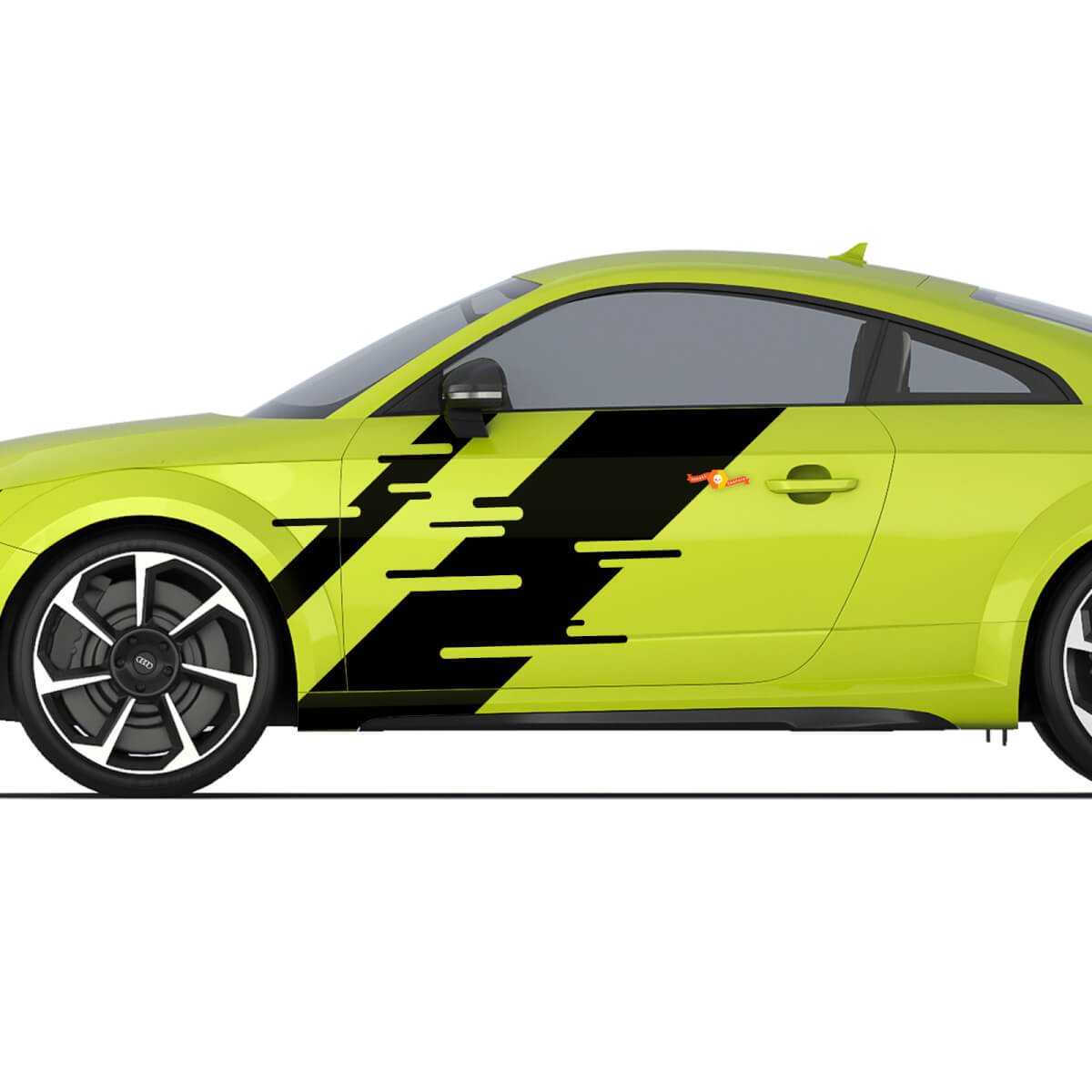 Audi TT Hash Racing Stripe Strisce per porte laterali Decal Logo adesivi
