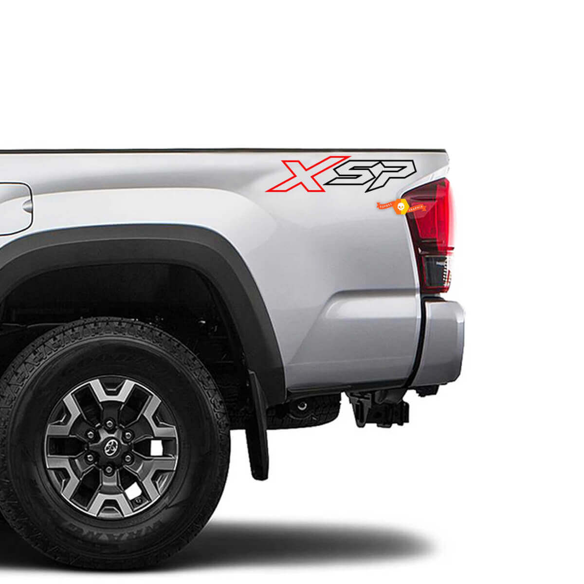 Coppia adesivi in ​​vinile per camion laterali Toyota Tacoma XSP - Kit grafico personalizzato
