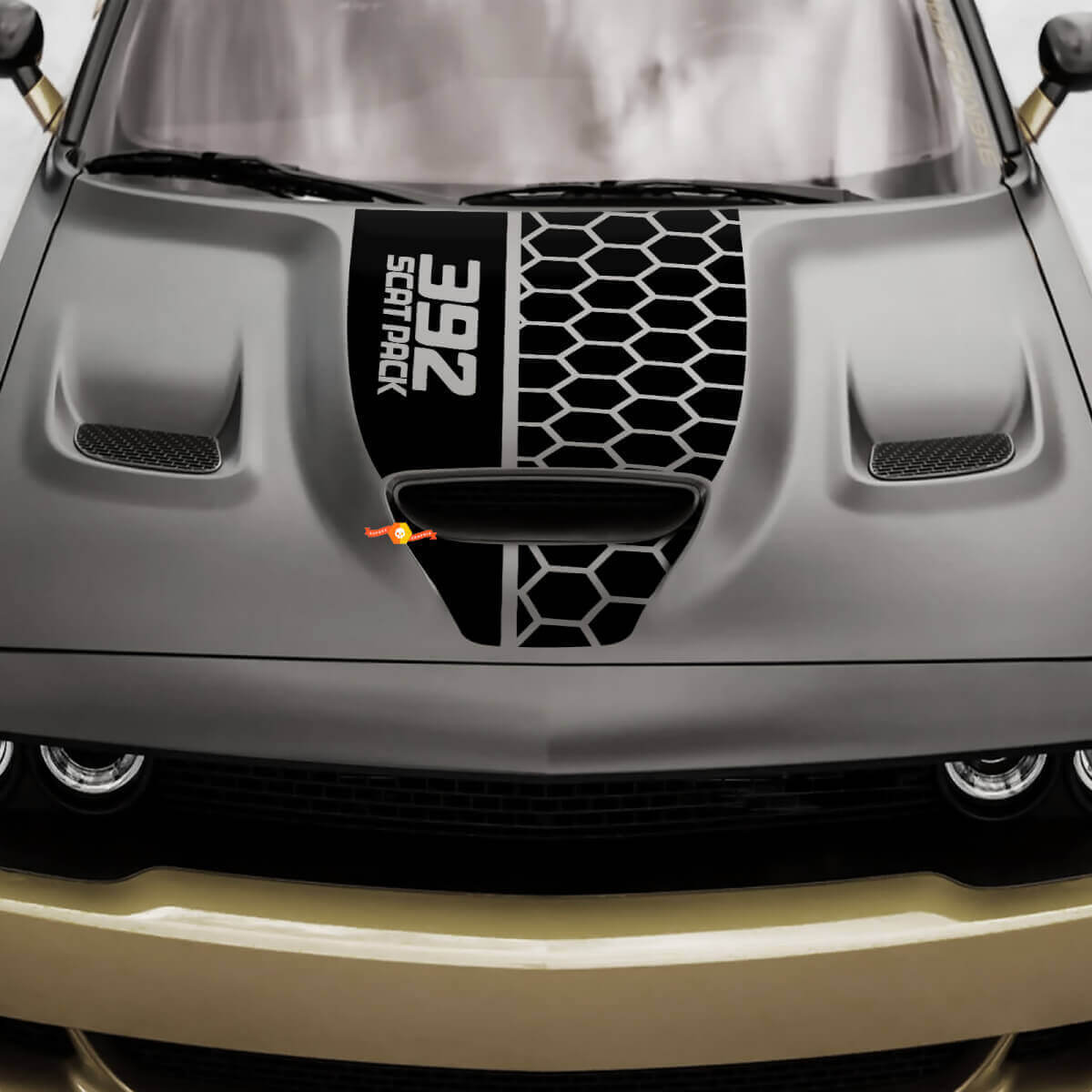 Cofano Dodge 392 Scat Pack Challenger o Charger Hemi Adesivo in Vinile da Corsa
