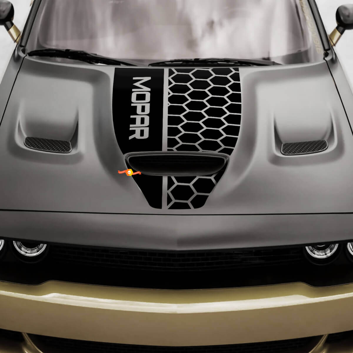 Adesivo Vinile Racing Cofano 2 per Dodge Challenger o Charger