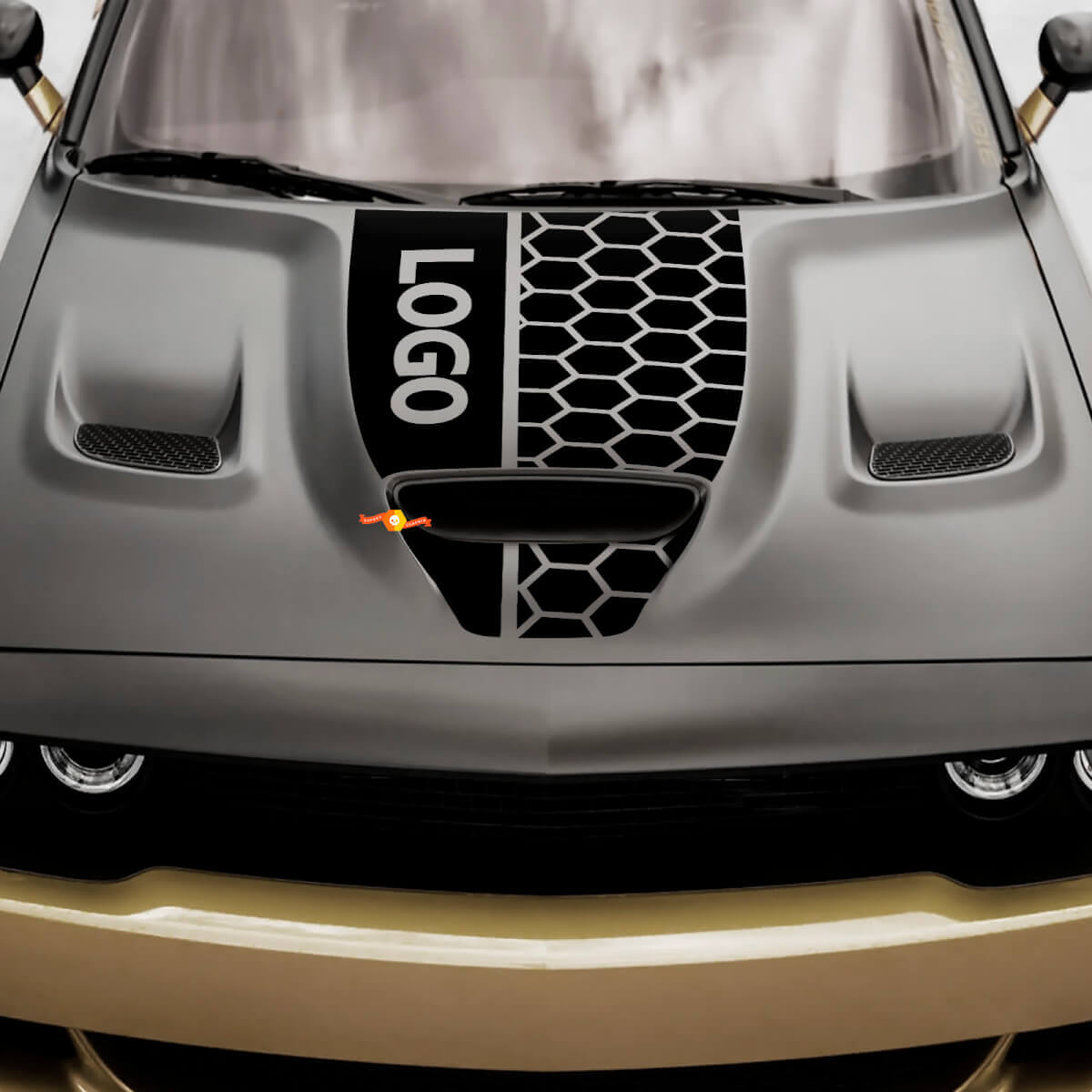 Cappuccio Dodge Hemi Challenger o Charger Hemi Adesivo Decalcomania in Vinile da Corsa
