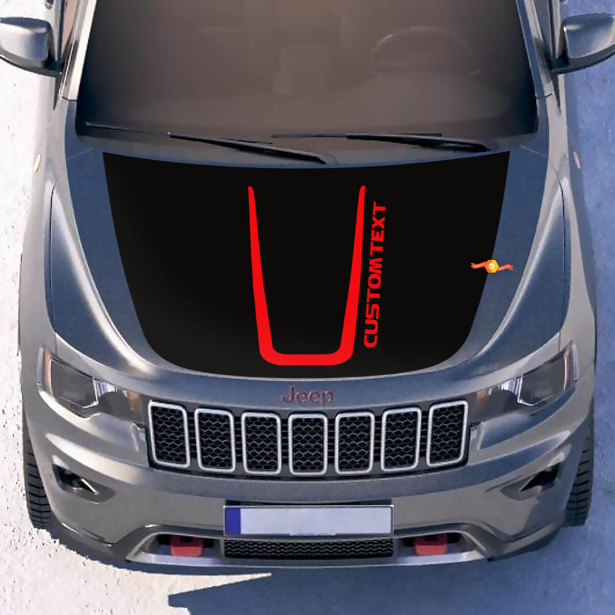 Adesivo Avvolgente Grafica Cofano Jeep Cherokee TRAILHAWK
