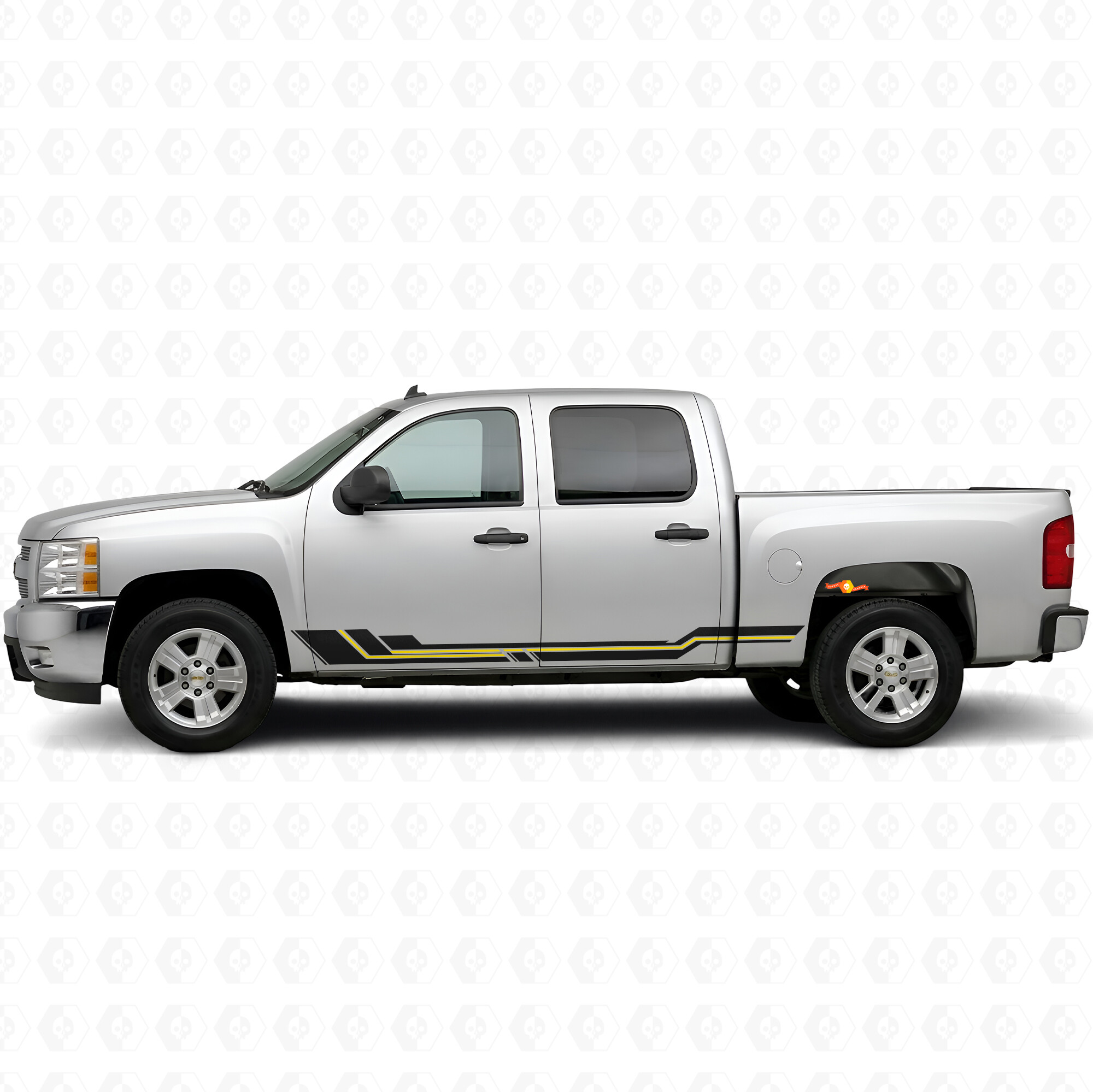 Strisce Viniliche Parallele per Porta e Soglia per Chevrolet Silverado 1500 GMT900 2007-2013