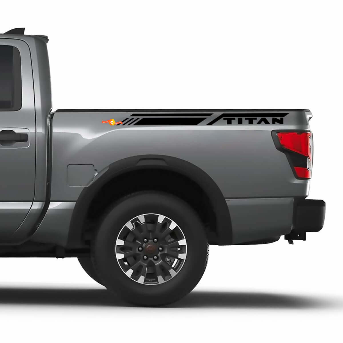Strisce laterali del letto Nissan Titan Pro4x strisce adesivi in ​​vinile decalcomanie grafiche
