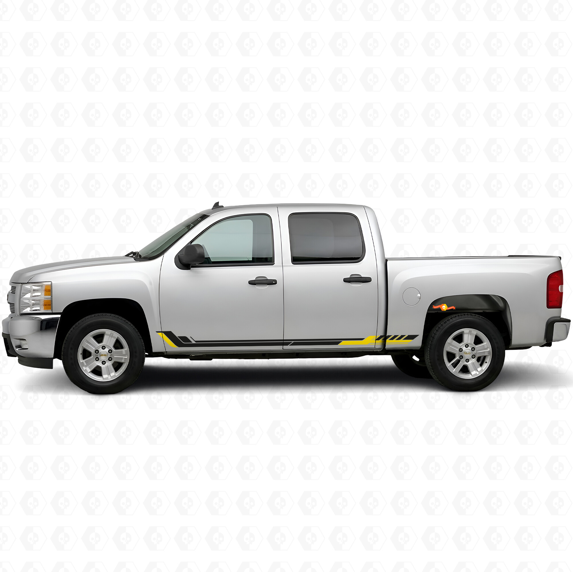 Strisce Viniliche Racing Line per Porta & Modanatura Sottoporta per Chevrolet Silverado 1500 GMT900 2007-2013