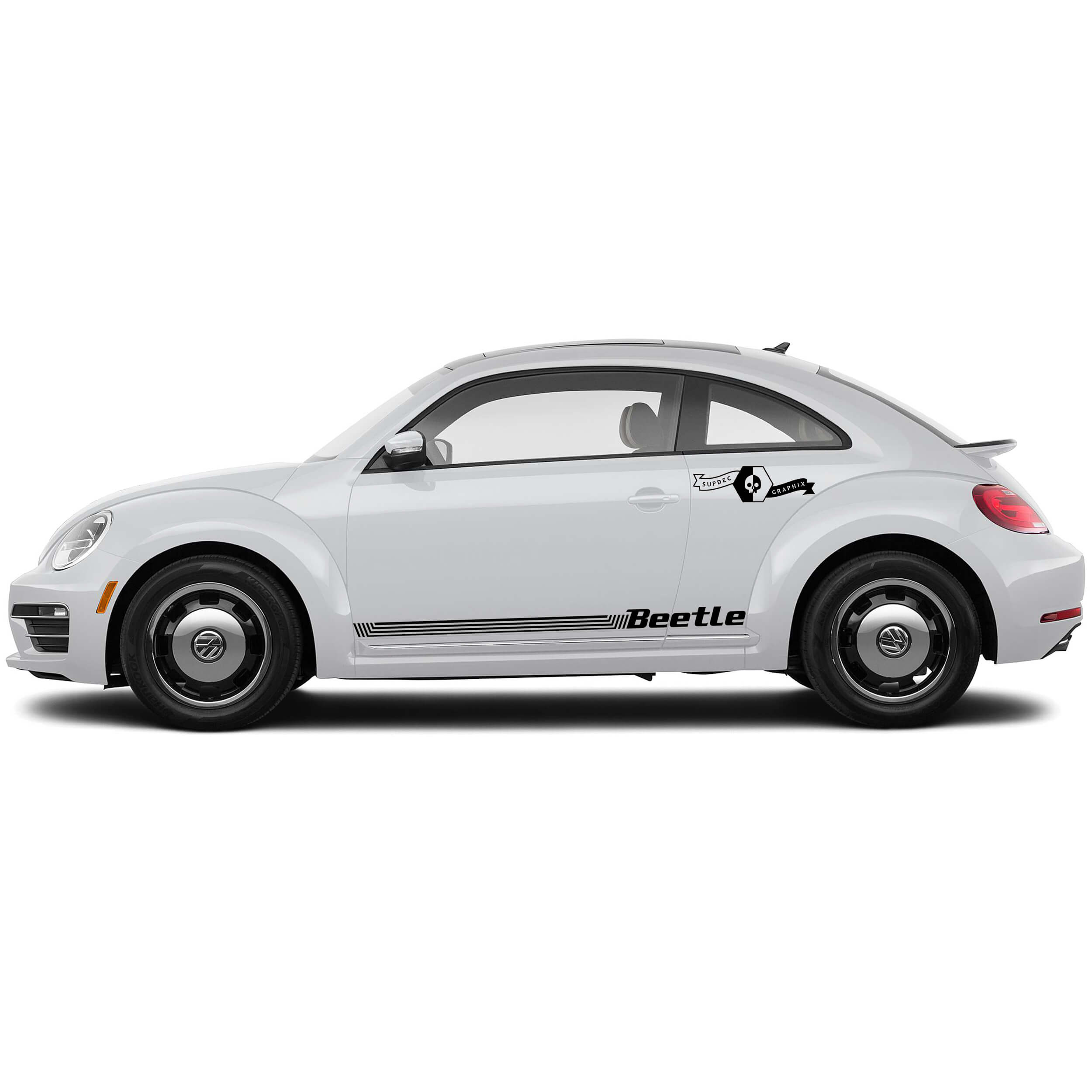 Volkswagen Beetle porte laterali pannello basculante strisce in vinile decalcomanie adesivi 4
