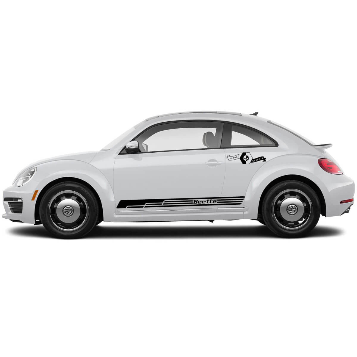 Volkswagen Beetle porte laterali pannello basculante strisce in vinile decalcomanie adesivi 6

