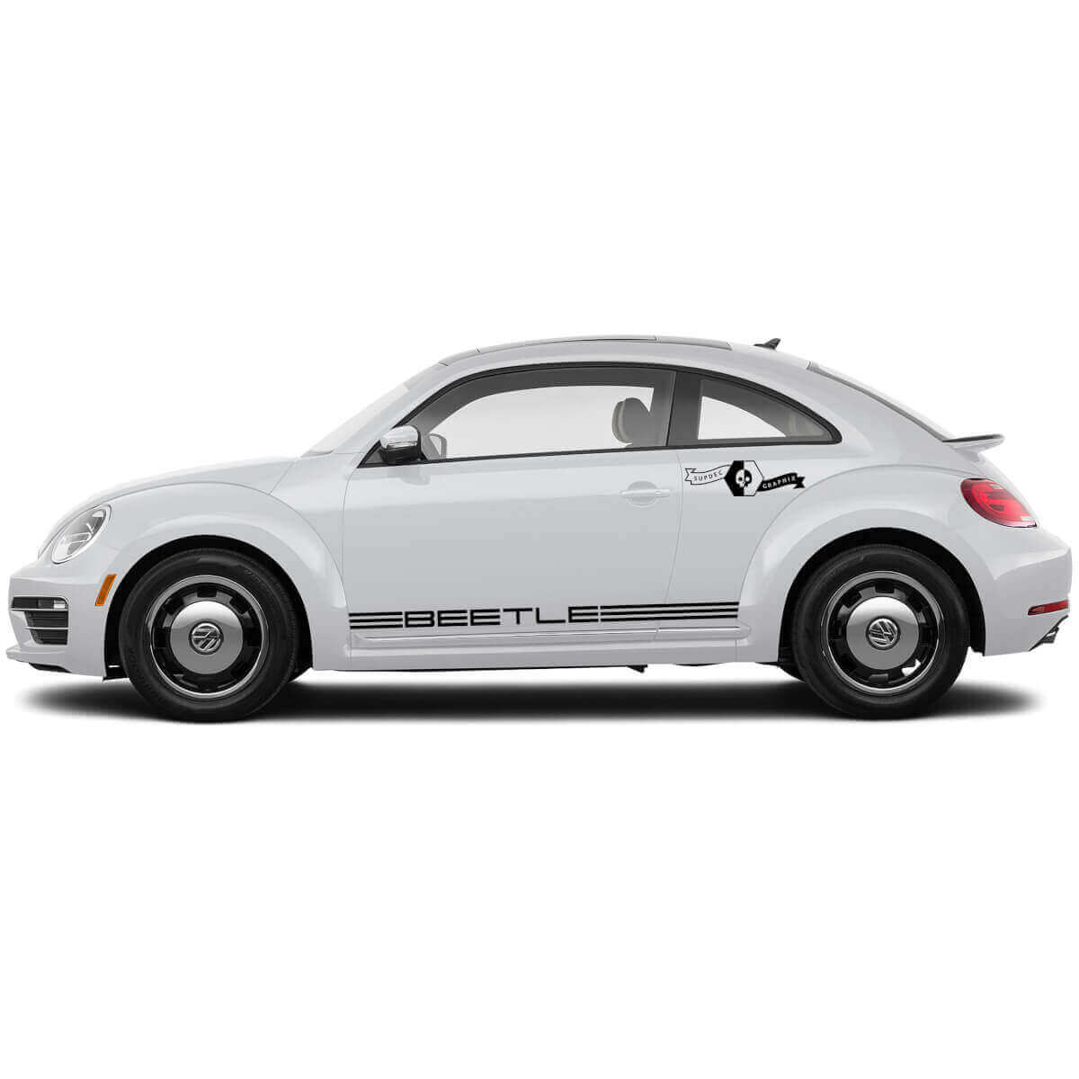 Strisce Adesive Vinile per Modanature Laterali Porte 5 Grafiche per Volkswagen Beetle