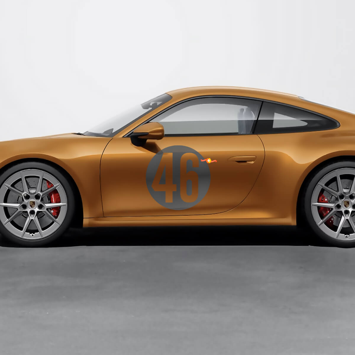 Adesivo decalcomania numero Porsche 992 911 Carrera 4 GTS 911 Le Mans Centenaire Edition
