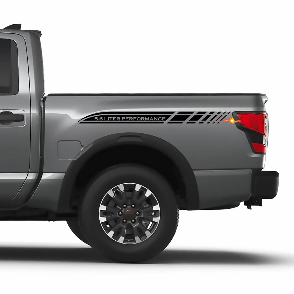 Nissan Titan 5.6 L Performance Bed Side Stripes adesivi in ​​vinile decalcomanie grafiche
