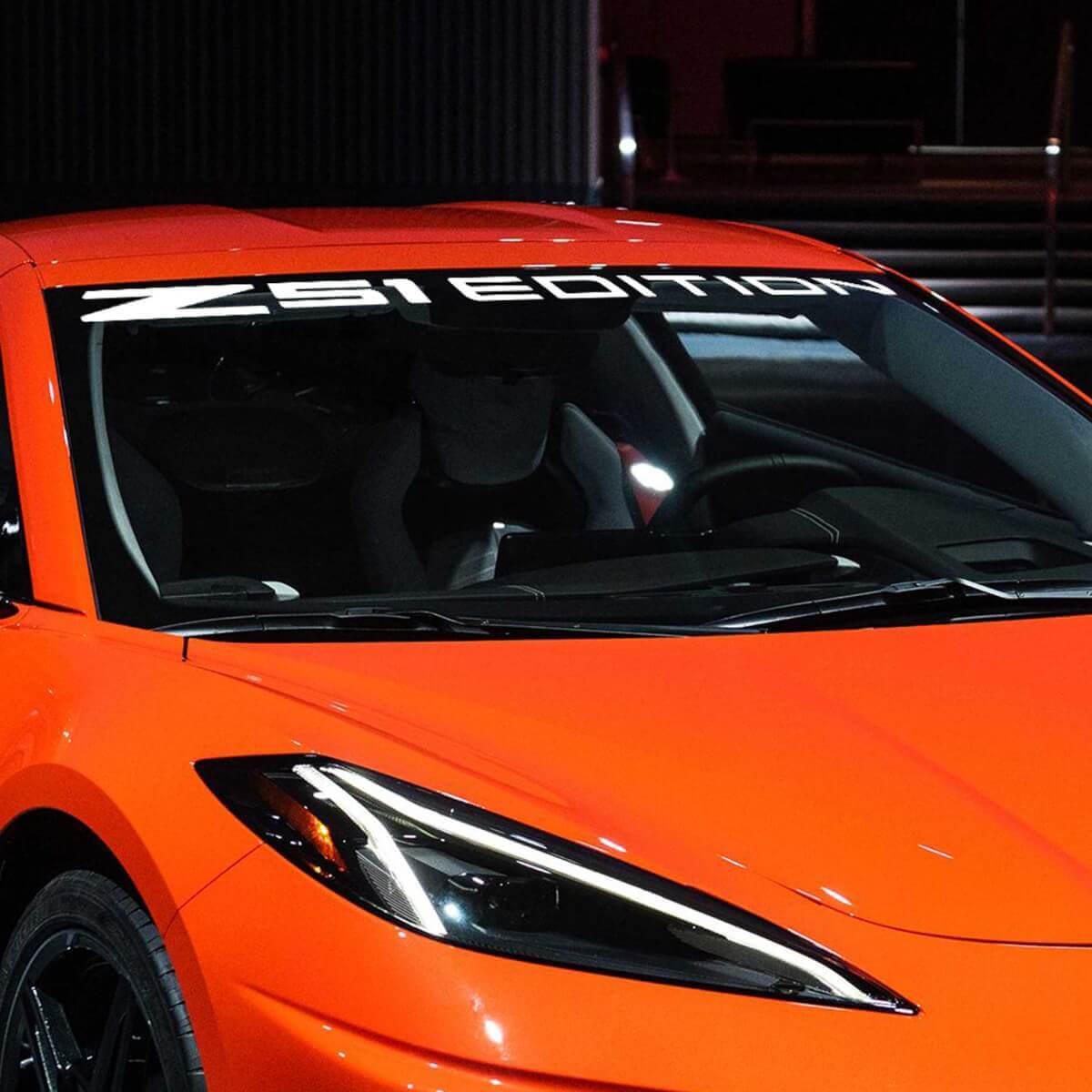 Decalcomanie parabrezza per Chevrolet Corvette C8 Z51 Adesivo in vinile
