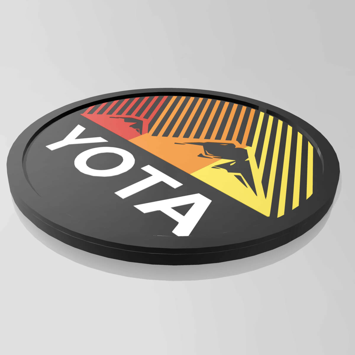 Emblema distintivo parafango Yota Toyota Heritage Stripes Mountains
