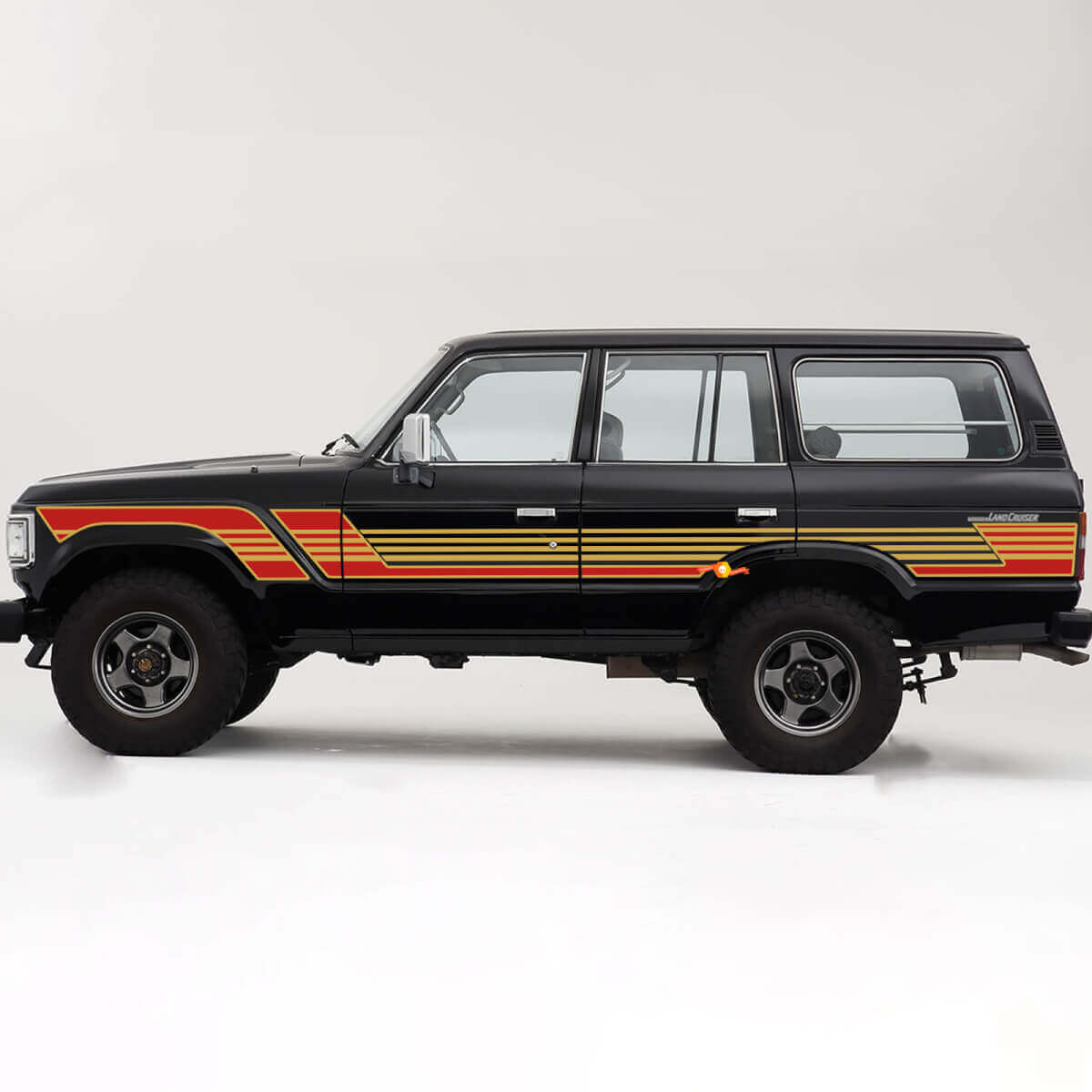 Stripe laterali retrò livrea graphics racing strips kit fit Toyota Land Cruiser FJ60 FJ62 1982-1991
