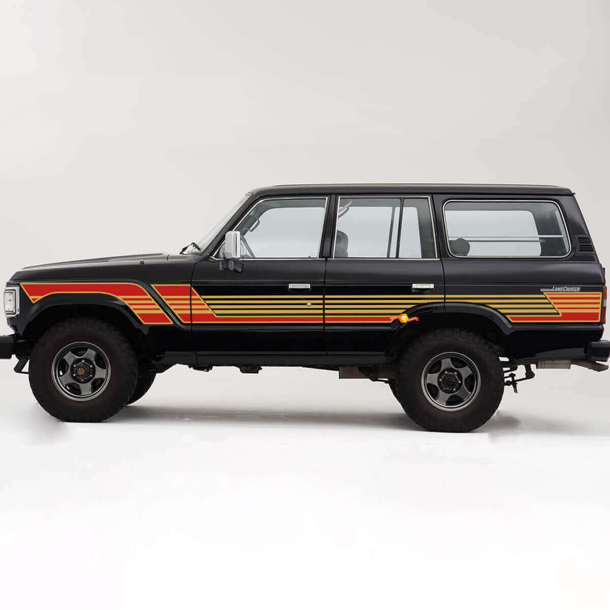 Stripe laterali retrò livrea graphics racing strips kit fit Toyota Land Cruiser FJ60 FJ62 1982-1991
