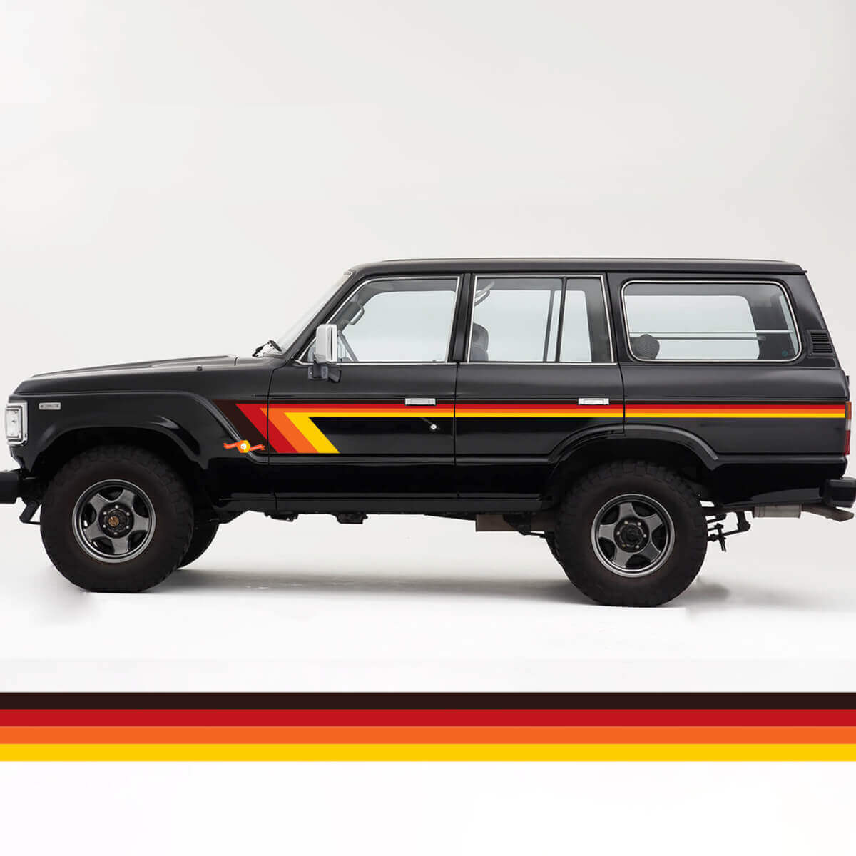 Kit a strisce vintage retrò per Toyota Land Cruiser FJ60
