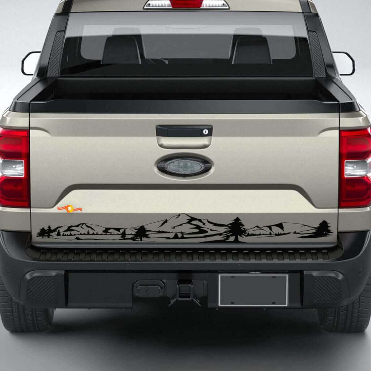 Musclecar Maverick Mountain portellone posteriore grafica decalcomanie adesivi
