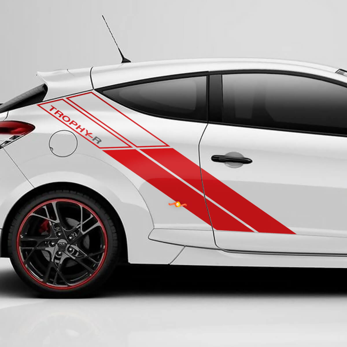 Strisce Laterali Posteriori Trophy-R Adesivi in Vinile Per Renault Megane 3 RS