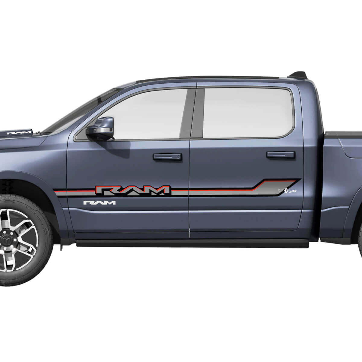 Strisce per porte laterali per Dodge RAM 1500 REV Decalcomanie in vinile Adesivi Grafica
