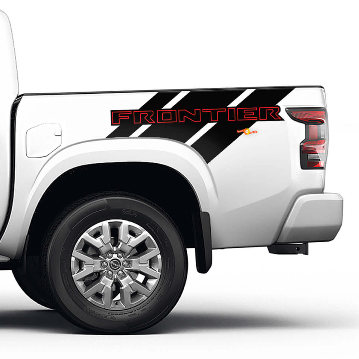 2X Nissan Frontier Pro-4X Bed Truck Car Vinile Entrambi i lati Adesivi Decalcomanie Grafica 2 colori
