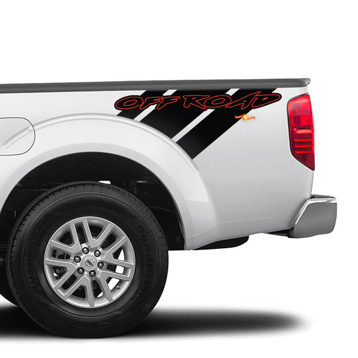2X Nissan Frontier Off Road Bed Truck Car Vinile Entrambi i lati Adesivi Decalcomanie Grafica
