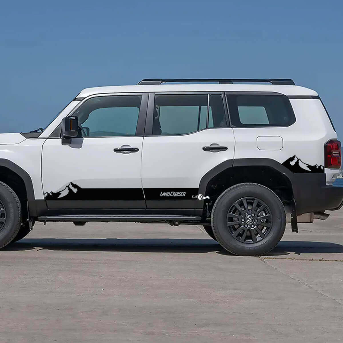Adesivi in vinile per parafango laterale Mountains per Toyota Land Cruiser