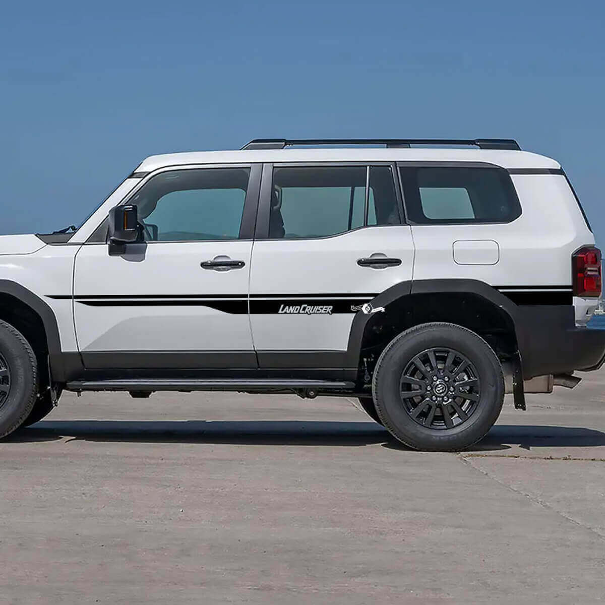 Adesivi in Vinile Strisce Laterali con Branding per Toyota Land Cruiser 2024