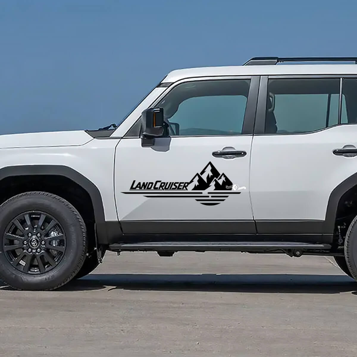 Toyota Land Cruiser Natura Scena Montagne Porte Decalcomanie Adesivi in ​​vinile Grafica

