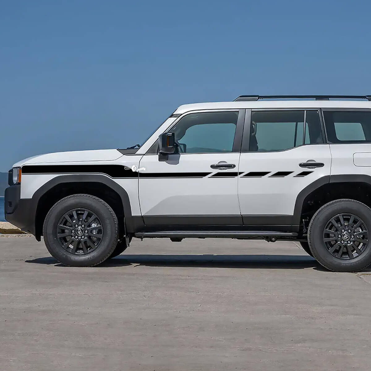 Adesivi in vinile per strisce decorative sulle porte laterali della Toyota Land Cruiser 5
