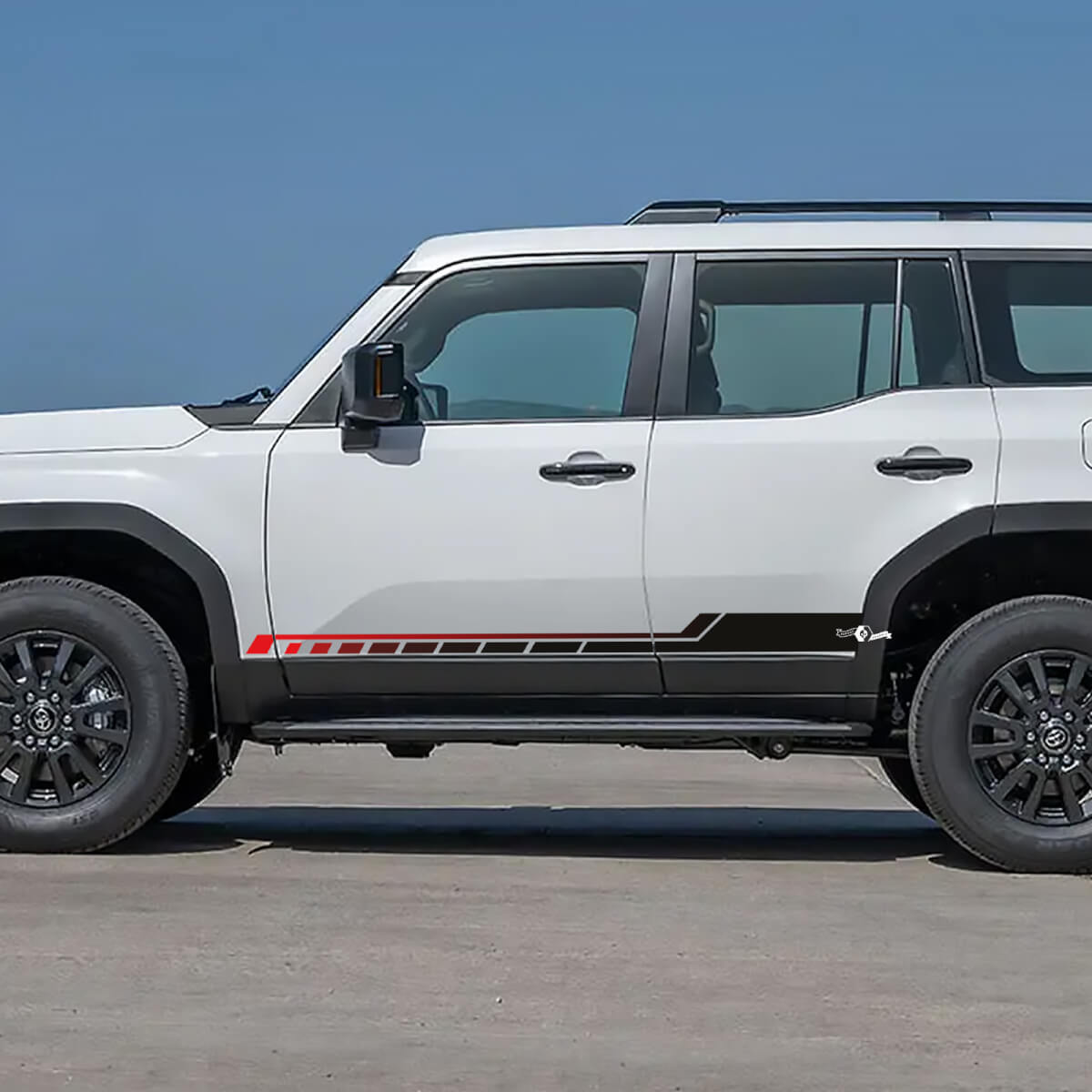 Toyota Land Cruiser porte laterali accent strisce decalcomanie adesivi in ​​vinile grafica 2 colori
