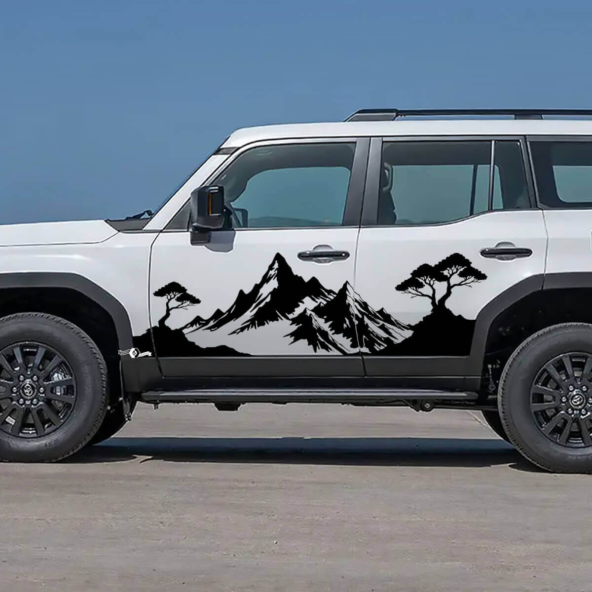 Toyota Land Cruiser porte laterali ornamento stile decalcomanie adesivi in ​​vinile grafica
