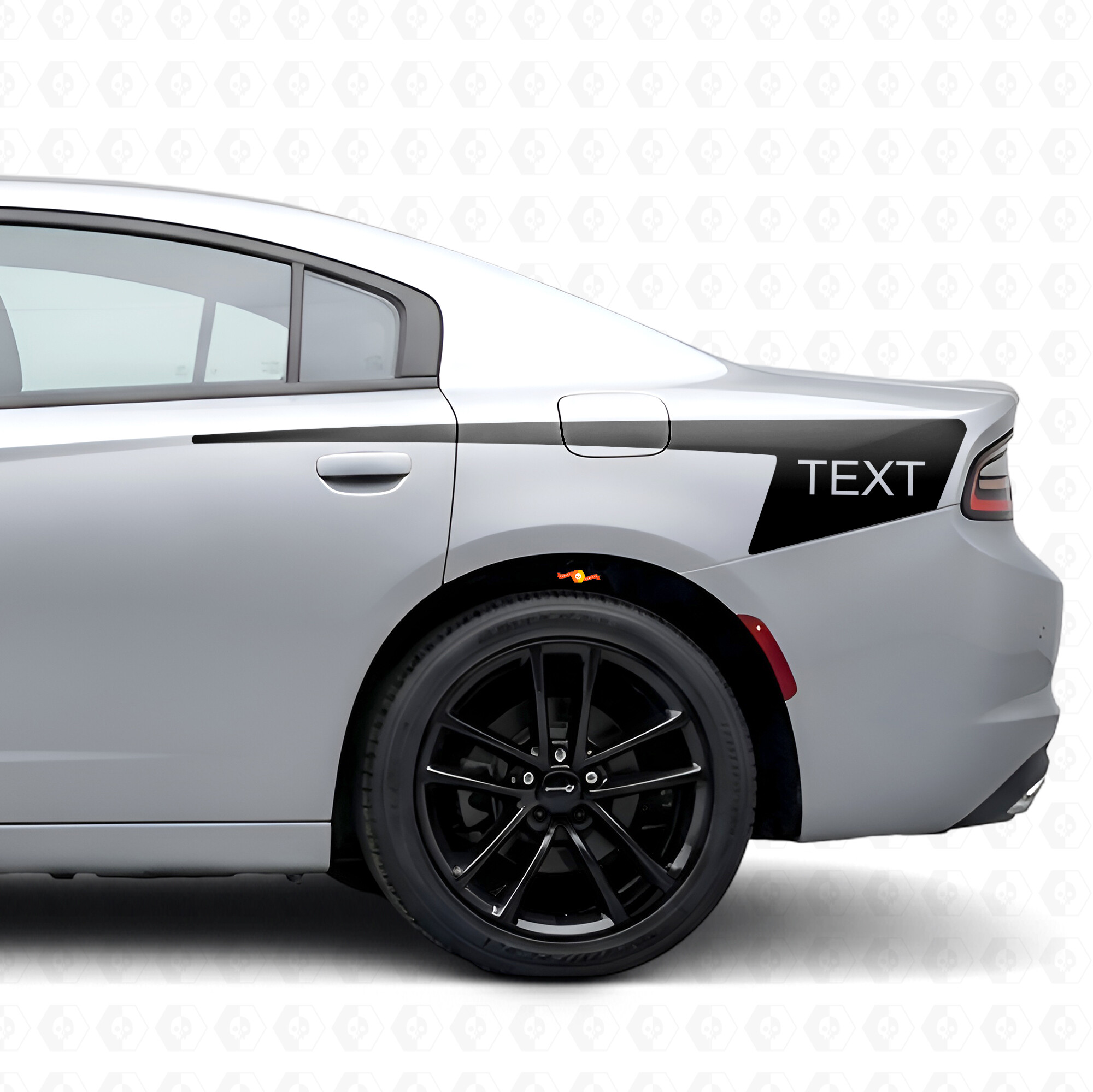 Strisce Personalizzate Stile Hockey Adesivo in Vinile per Fiancate Dodge Charger 2015-2026