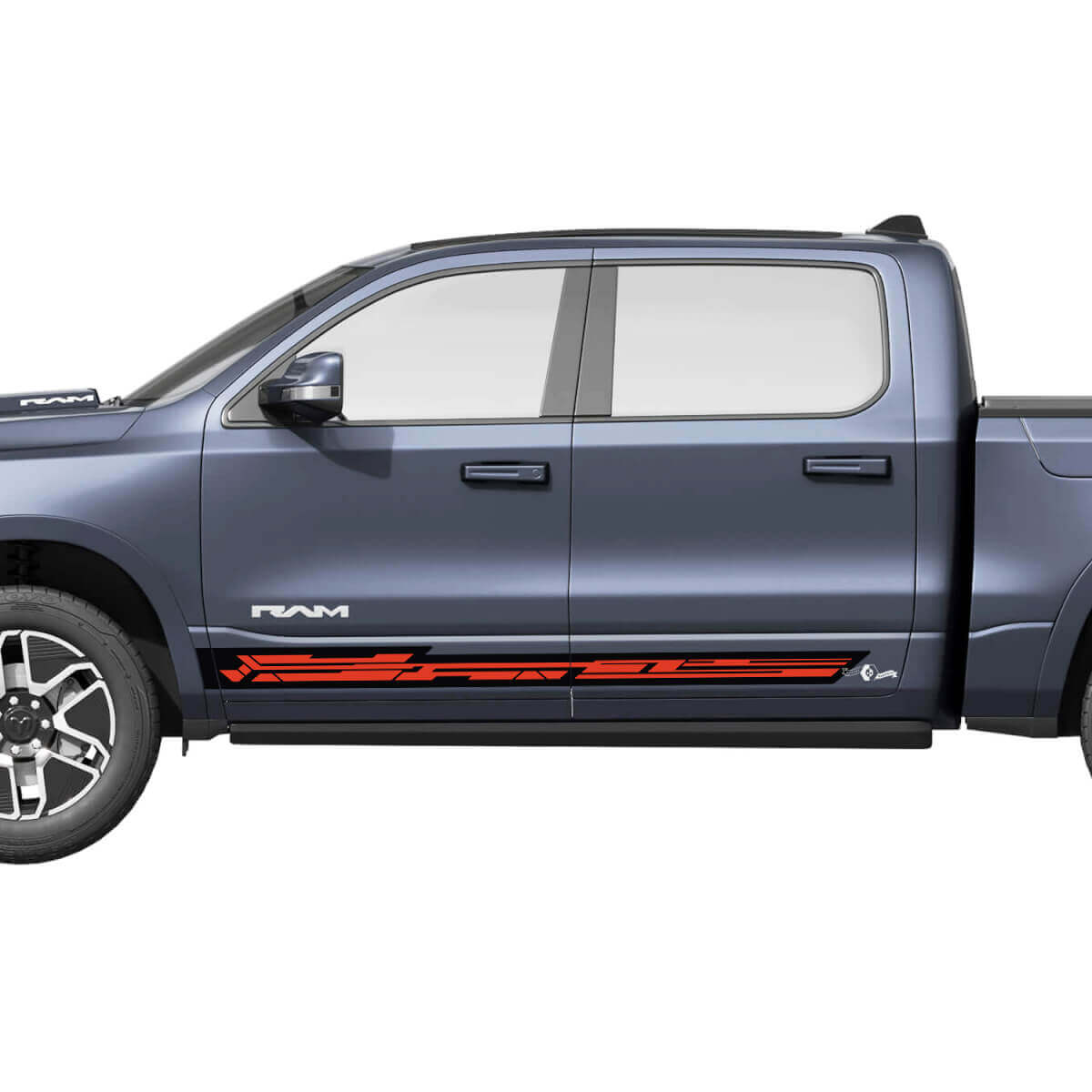 Strisce per porte laterali per Dodge RAM 1500 REV decalcomanie in vinile adesivi grafica 2
