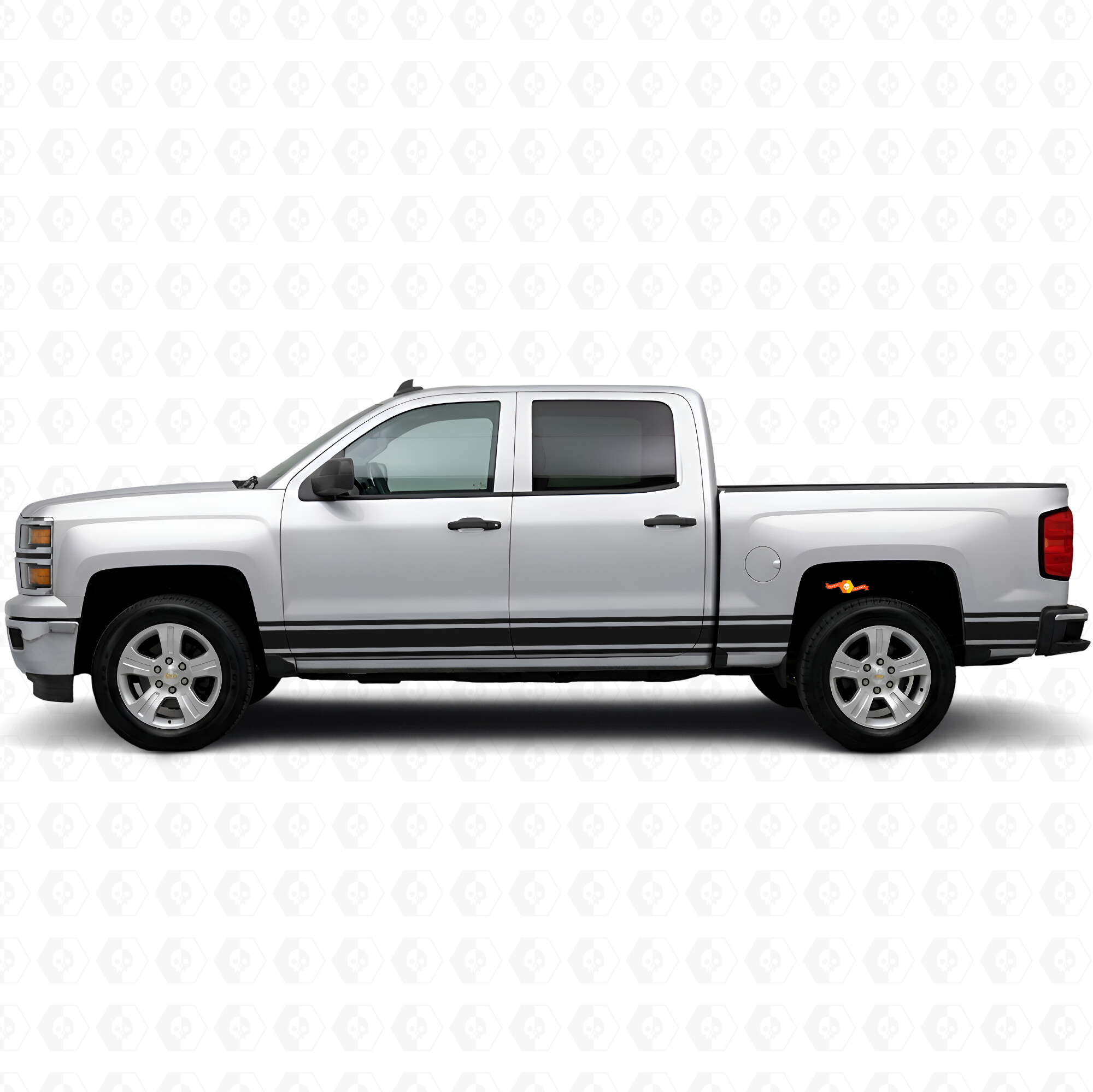 Strisce in Vinile Sottili per Porte e Fiancate per Chevrolet Silverado 1500 K2XX 2014-2019