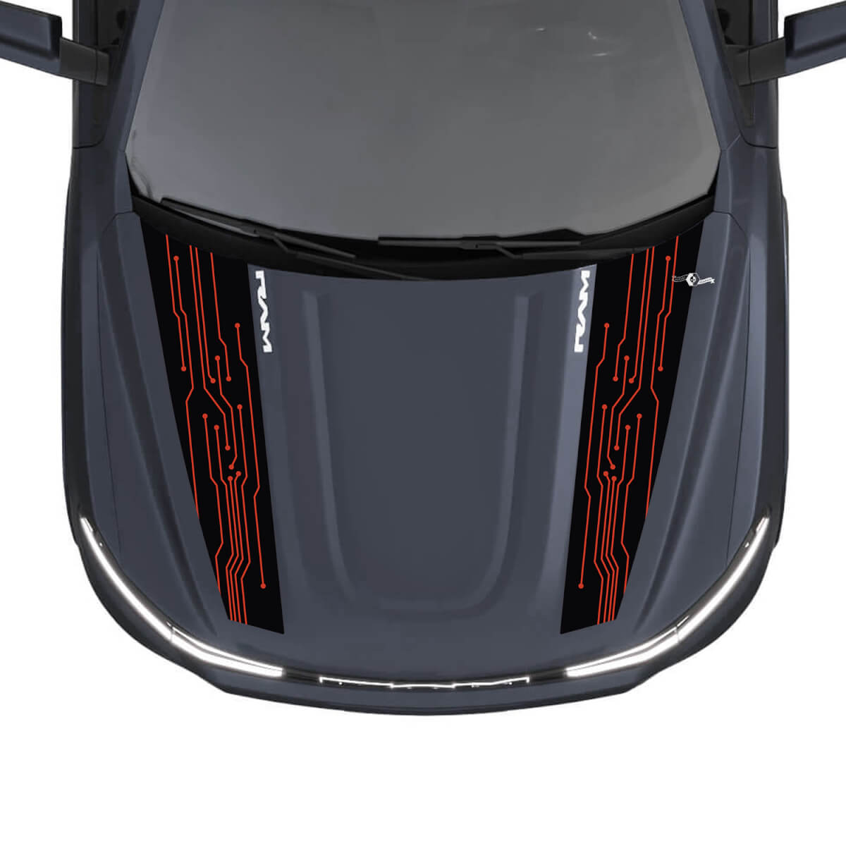 Strisce per porte laterali per Dodge RAM 1500 REV decalcomanie in vinile adesivi grafica 2

