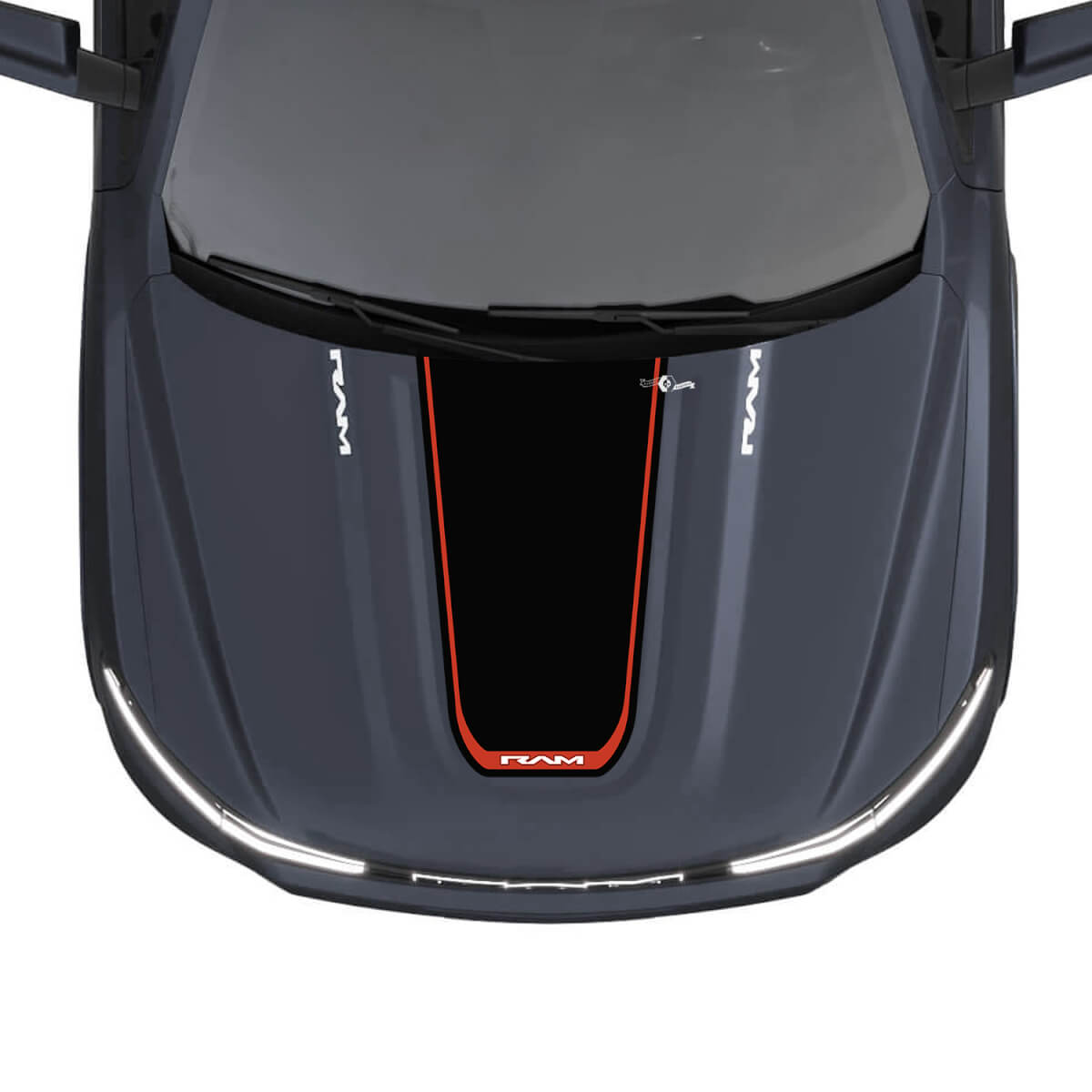 Strisce RAM per cofano per Dodge RAM 1500 REV Decalcomanie in vinile Adesivi Grafica
