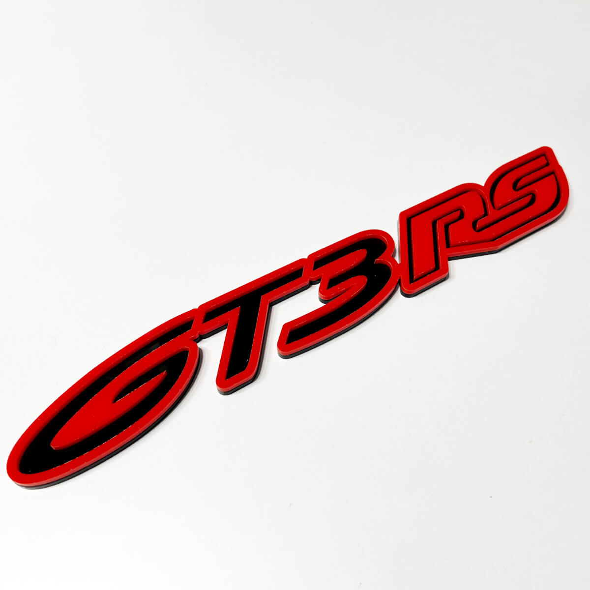 Distintivo 3D GT3 RS – Emblema personalizzato dei distintivi della griglia anteriore del portellone posteriore del parafango per Porsche GT3 RS
