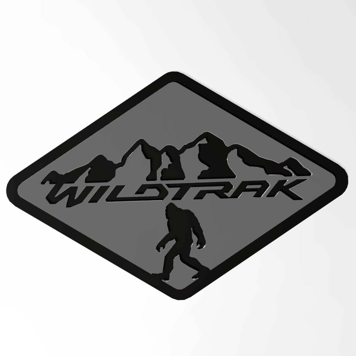 Bronco Badlands Distintivi per parafango Emblema del portellone posteriore Distintivo 3D Nero vs Grigio
