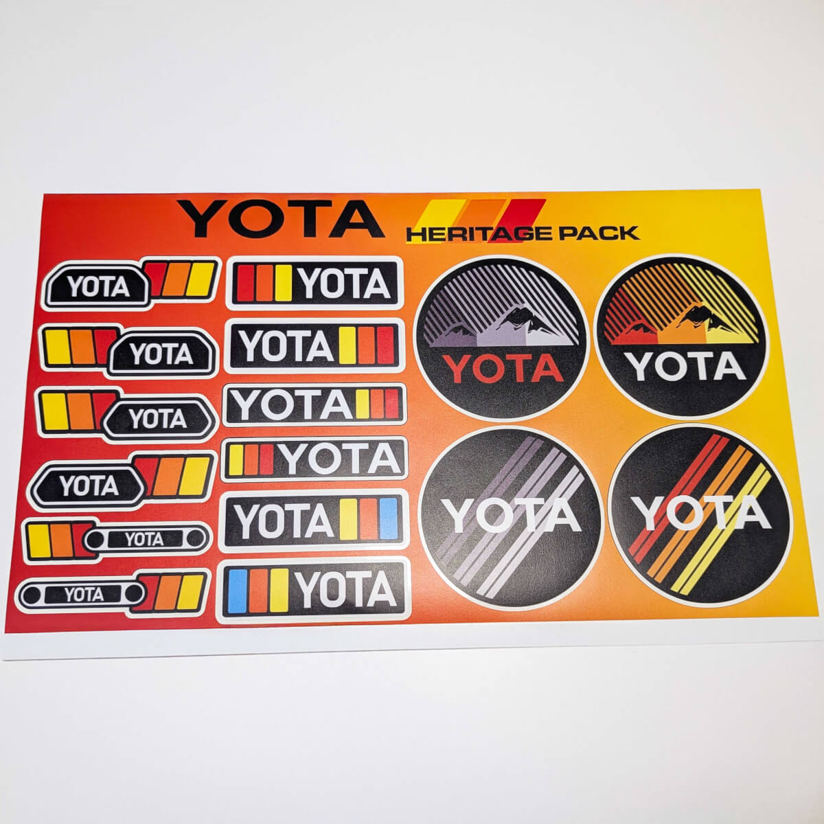 Yota Heritage Retro Vintage Old Style Pacchetto adesivi Decalcomanie grafiche per Toyota
