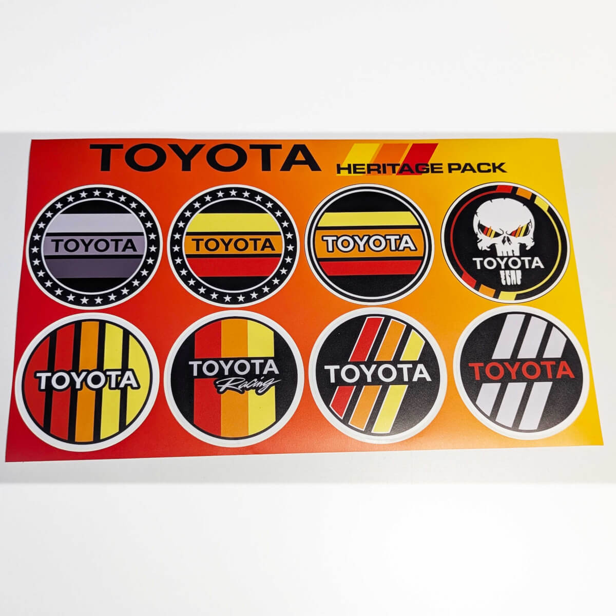 Pacchetto adesivi decalcomanie Toyota Heritage Retro Vintage Old Style 2
