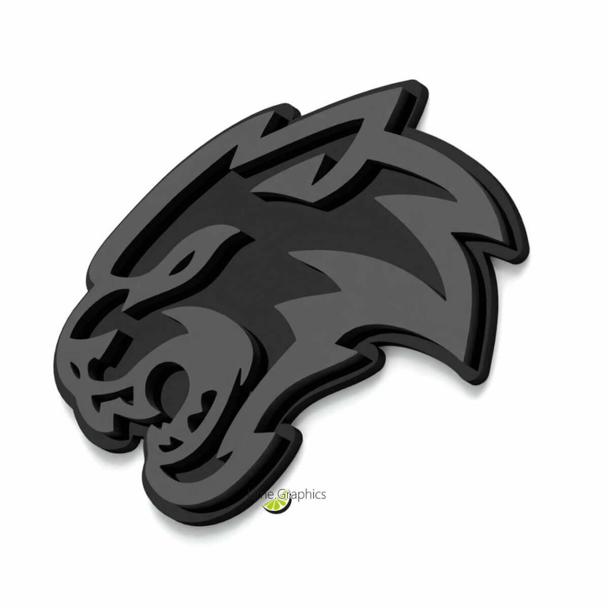 Distintivo 3D Personalizzato Distintivi parafango WildCat Emblema portellone Distintivo griglia anteriore per Dodge tipo Hellcat