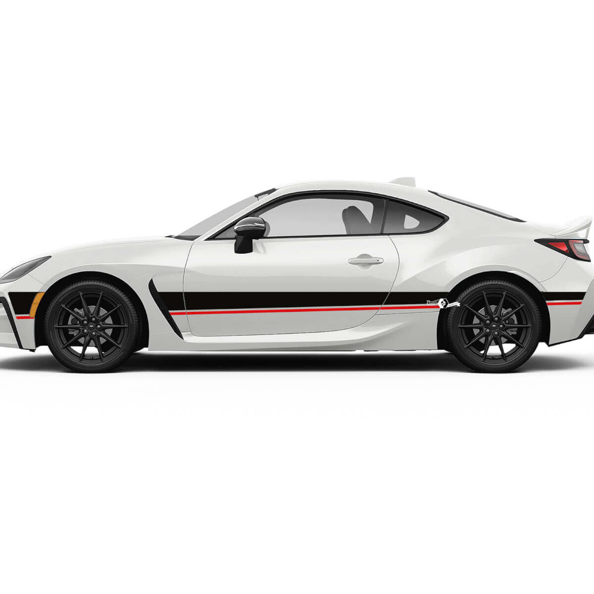 Adesivi per decalcomanie grafiche con strisce da corsa laterali per porte per Toyota JR86
