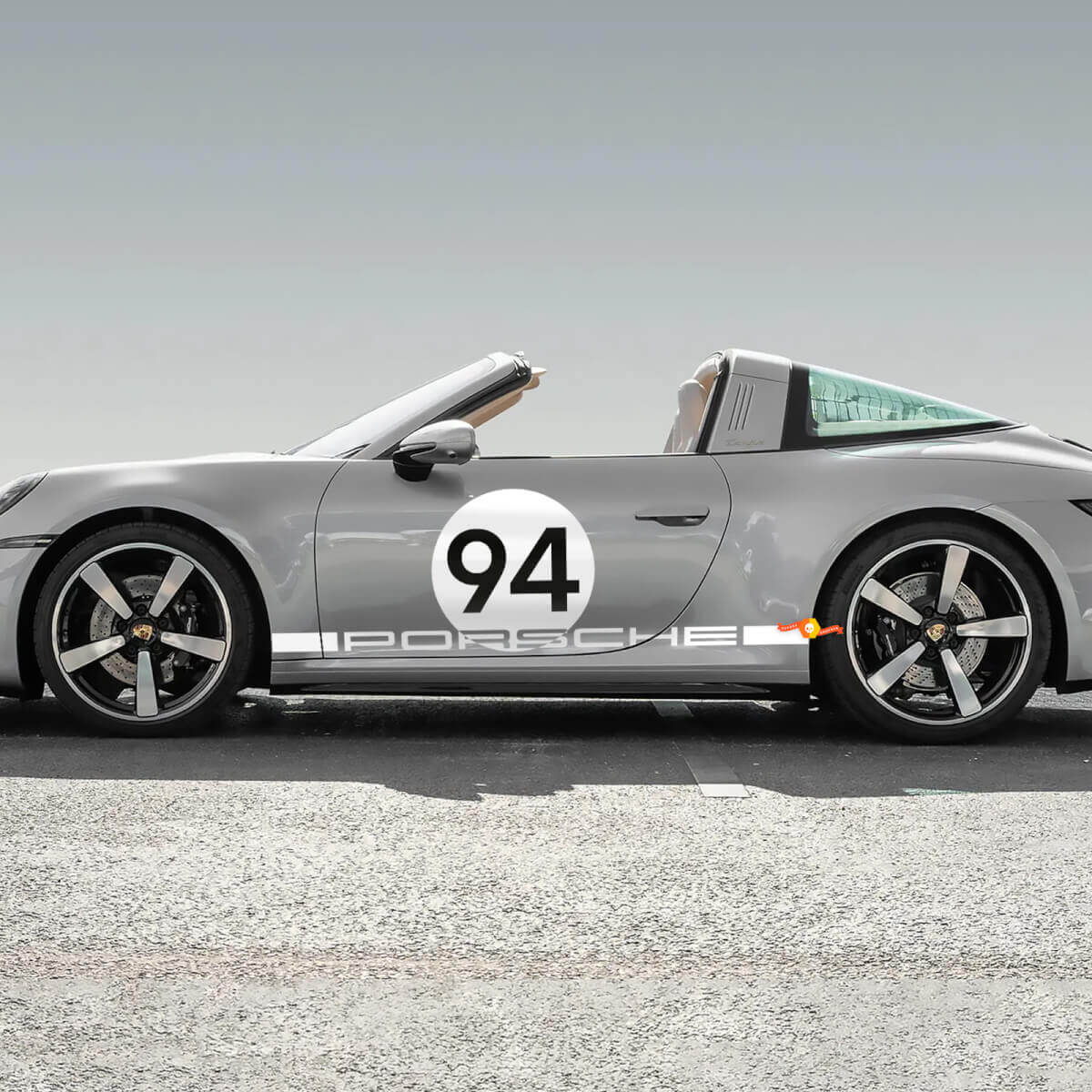 Kit Adesivi Vinyl Numero Laterale Stile Heritage per Porsche 911 Targa 4S