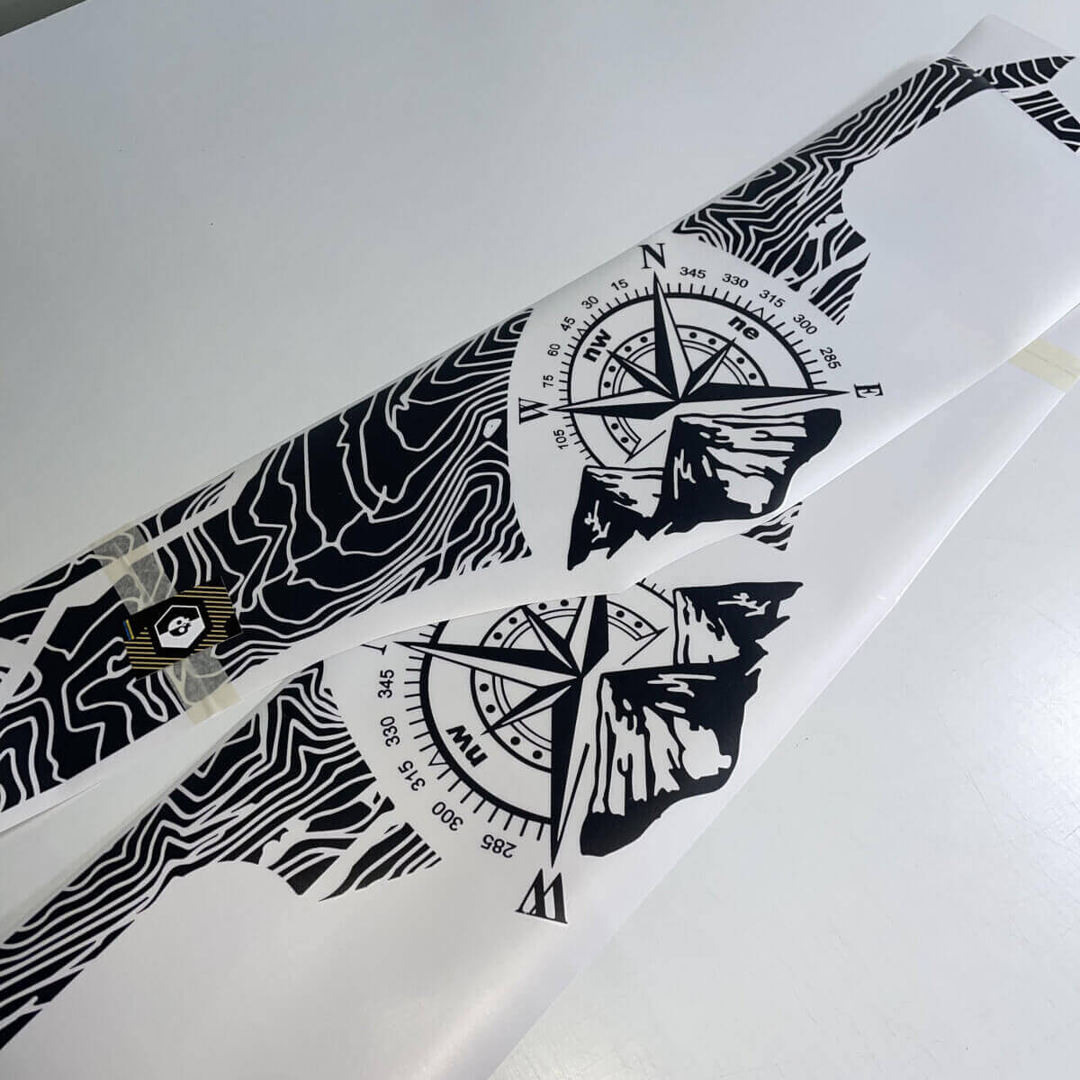 2x mappa topografica edizione da comodino adesivi in ​​vinile decalcomania per Hyundai Santa Cruz 2
