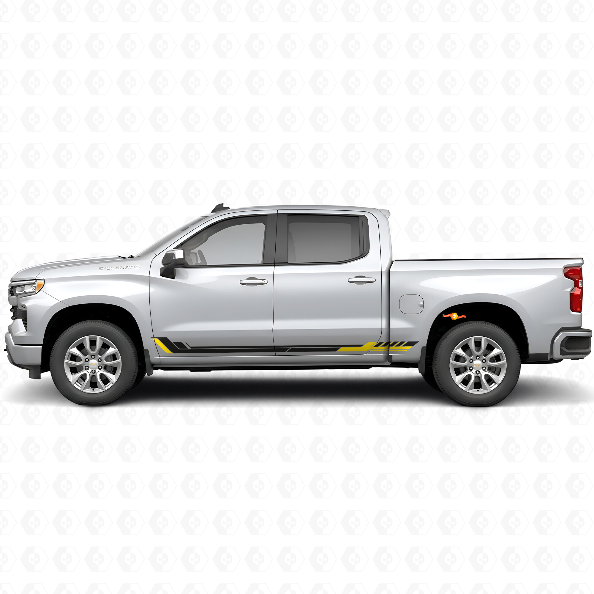 Strisce Viniliche Racing Line per Porta e Minigonne per Chevrolet Silverado 1500 T1XX 2019-2026