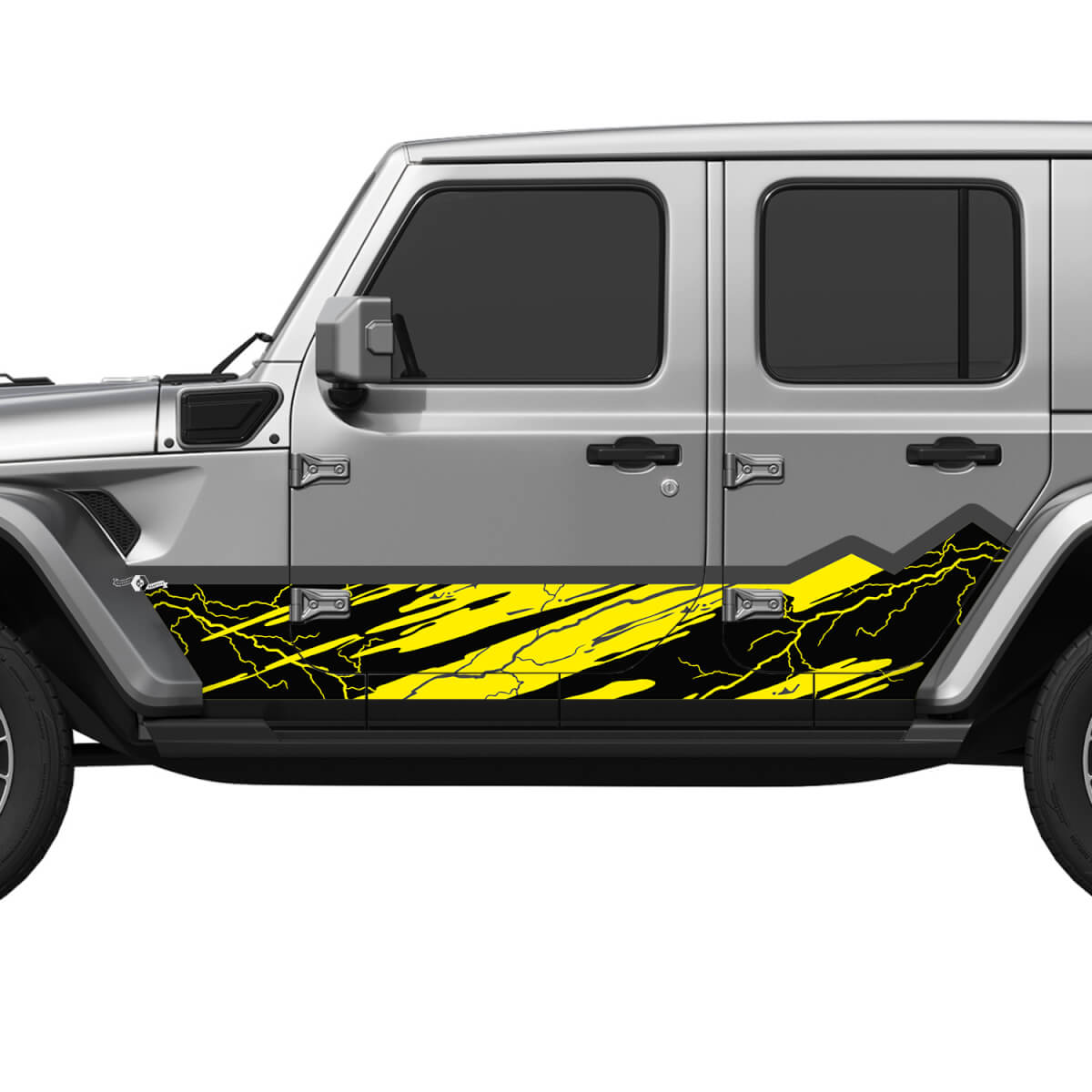 Montagne mimetiche Avvolgimento Lightning Porte laterali Adesivo in vinile Fit Jeep Wrangler
