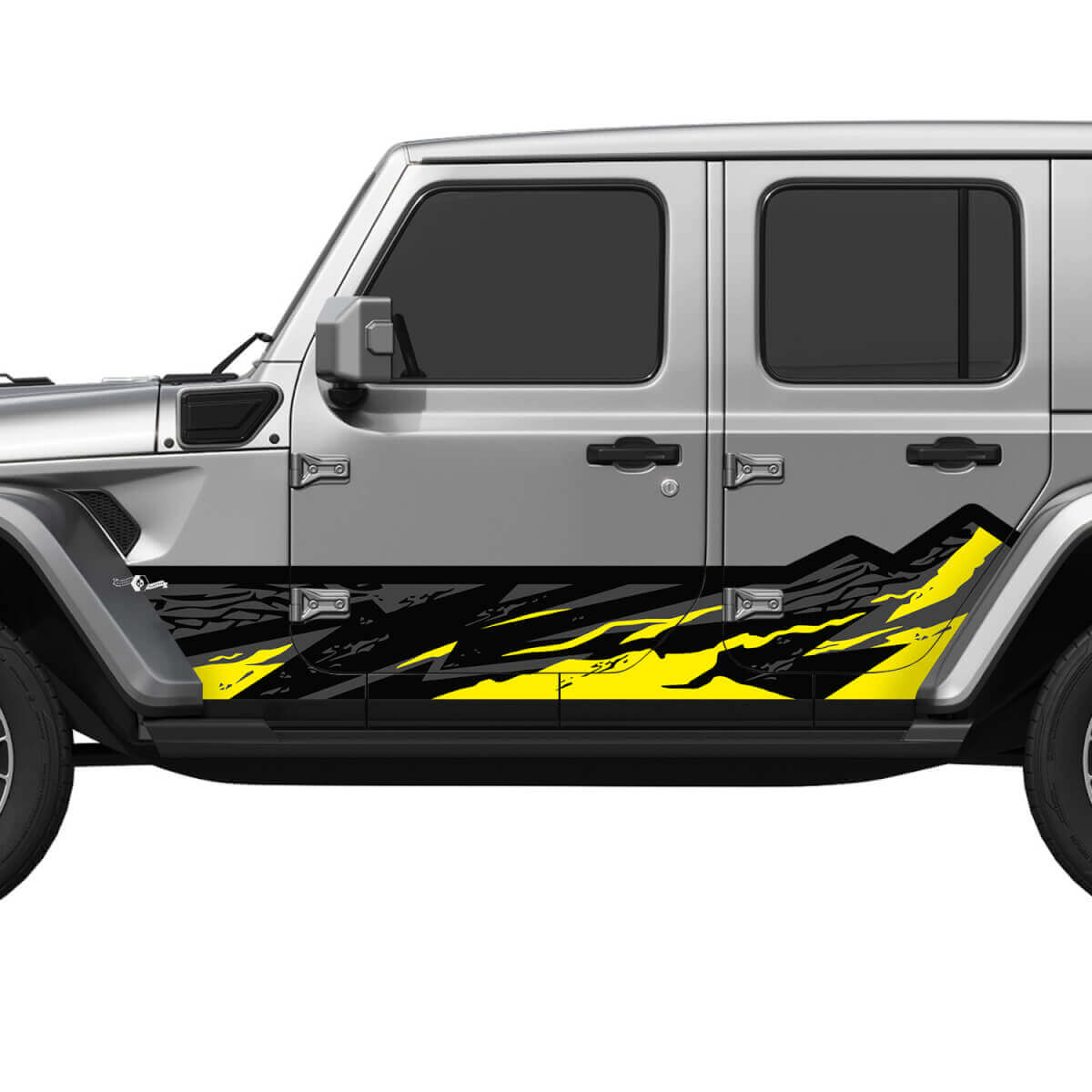 Montagne mimetiche Splash Wrap Adesivo in vinile per porte laterali adatto a Jeep Wrangler
