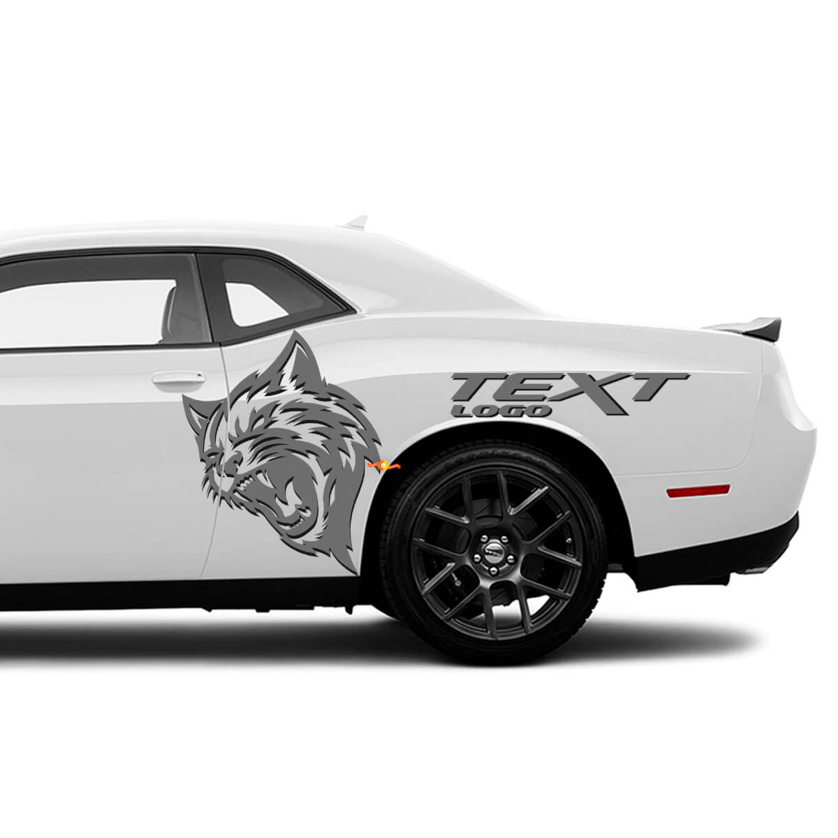 Kit di Adesivi Vinile Personalizzati Wildcat Testo Laterale per Dodge Challenger Charger