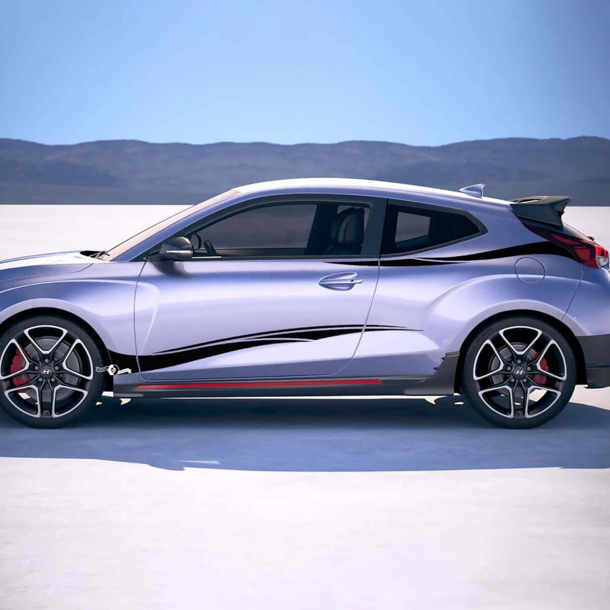 2x porte stripli tribali strisce adesive in vinile decalcomania per Hyundai Veloster
