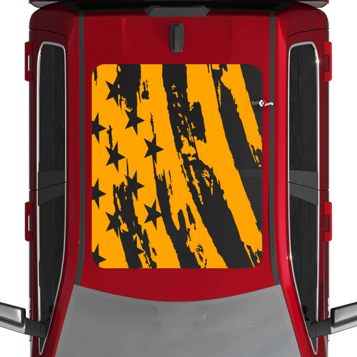 USA American Flag Anganited Decals Decals Graphics per Dodge Ram 1500 Tungsten Panoramic Moonrof
